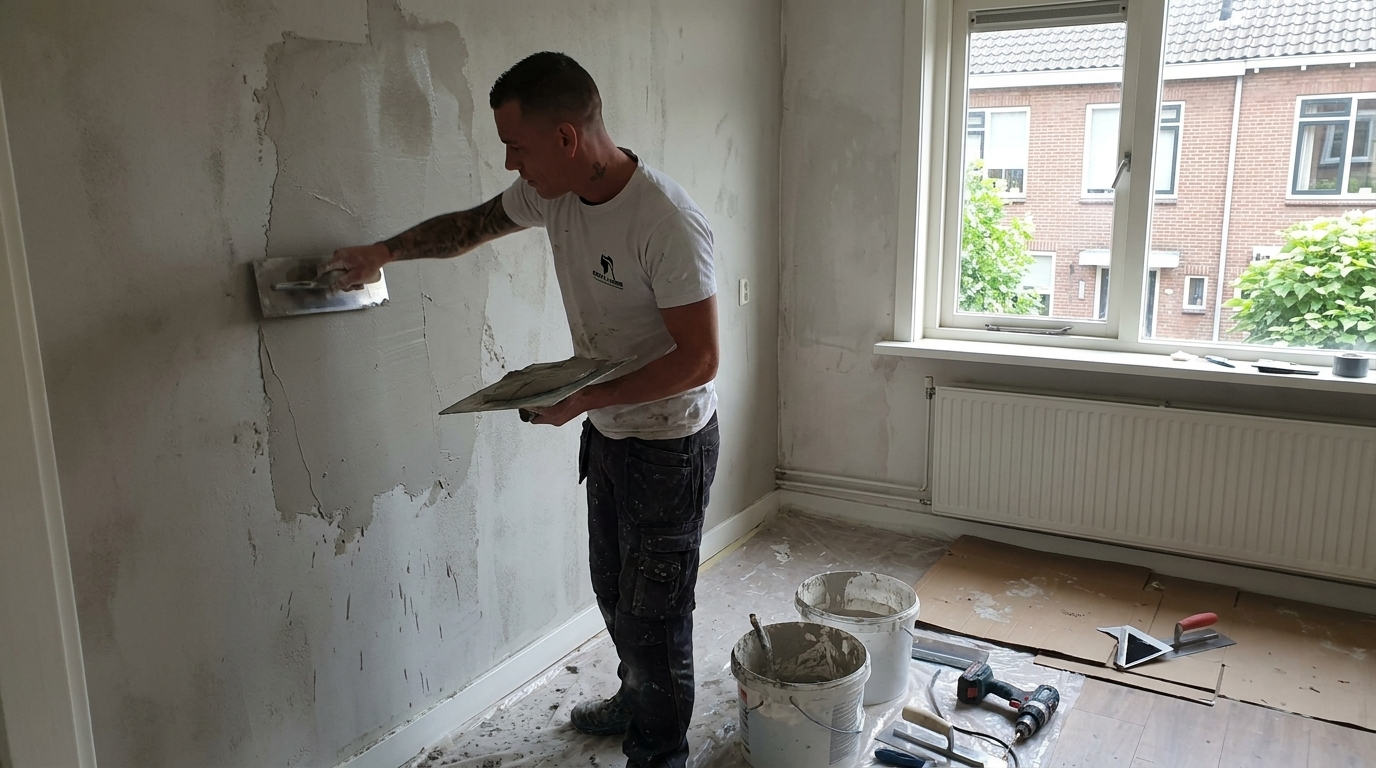 Stukadoor aan het werk