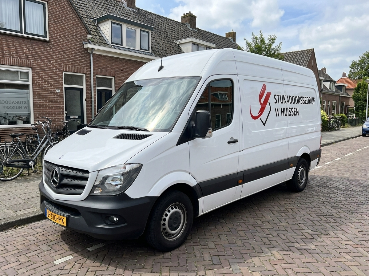 Wesley Huussen aan het werk